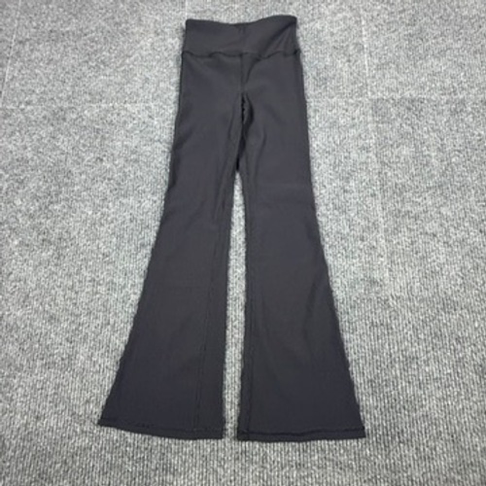 Athleta Elation Rib Flare Pants Black Ribbed High Rise Yoga Leggings XS